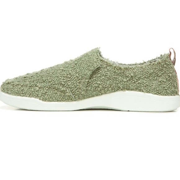 Vionic Beach Sneakers Malibu‎ Womens 7 WIDE Army Green Boucle Orthotic Shoes New - Picture 6 of 9
